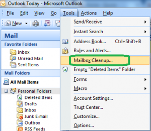 Mailbox Cleanup option