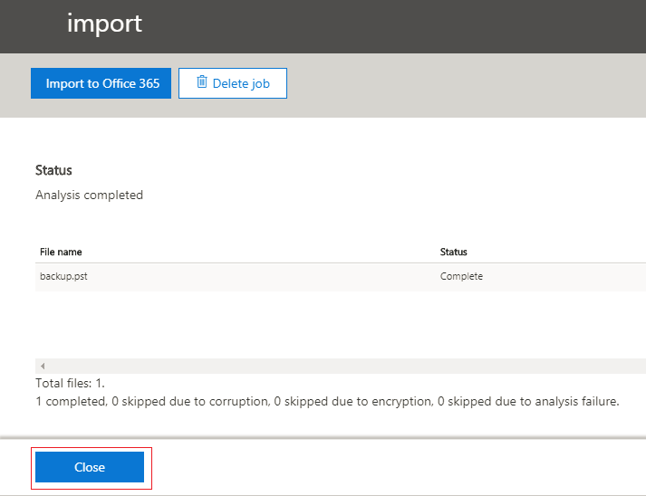 import PST file to office 365