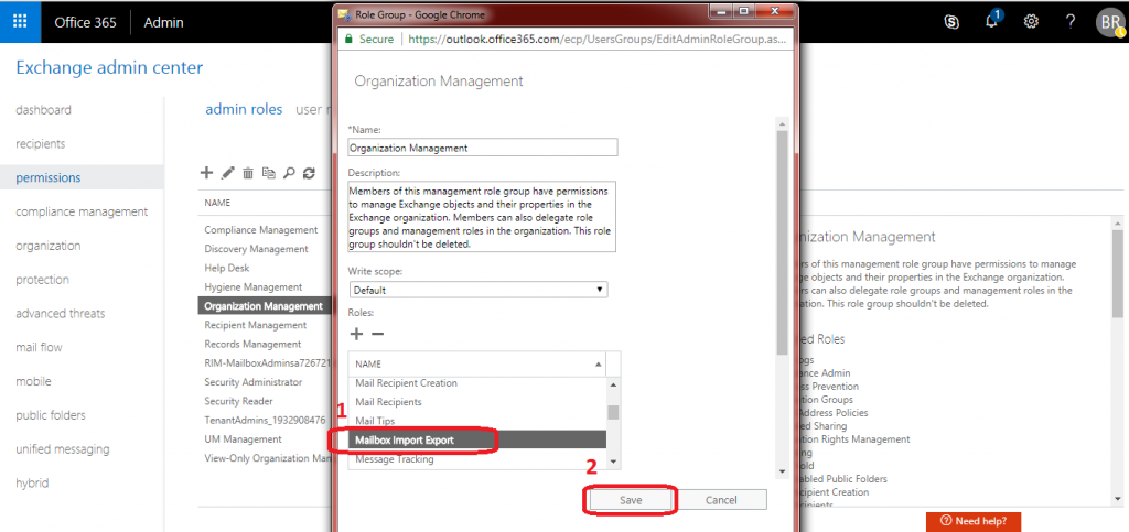 importing an un-encrypted pst file into office 365