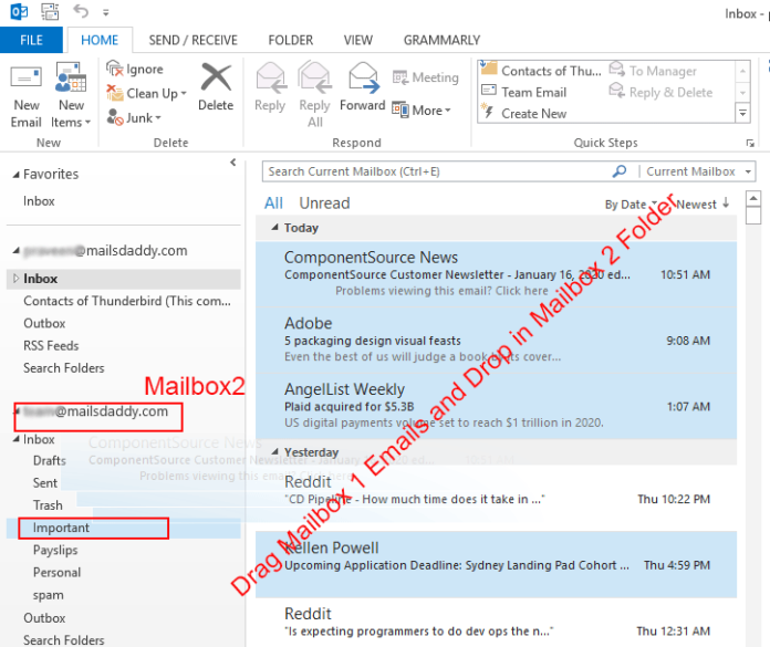 manually create archive folder in outlook 2016